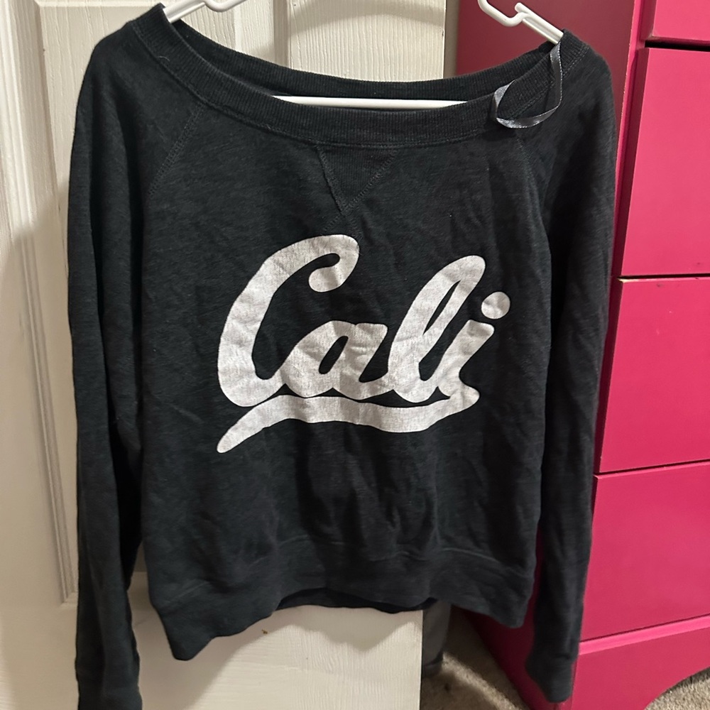 Cali Black Crew Neck Sweater